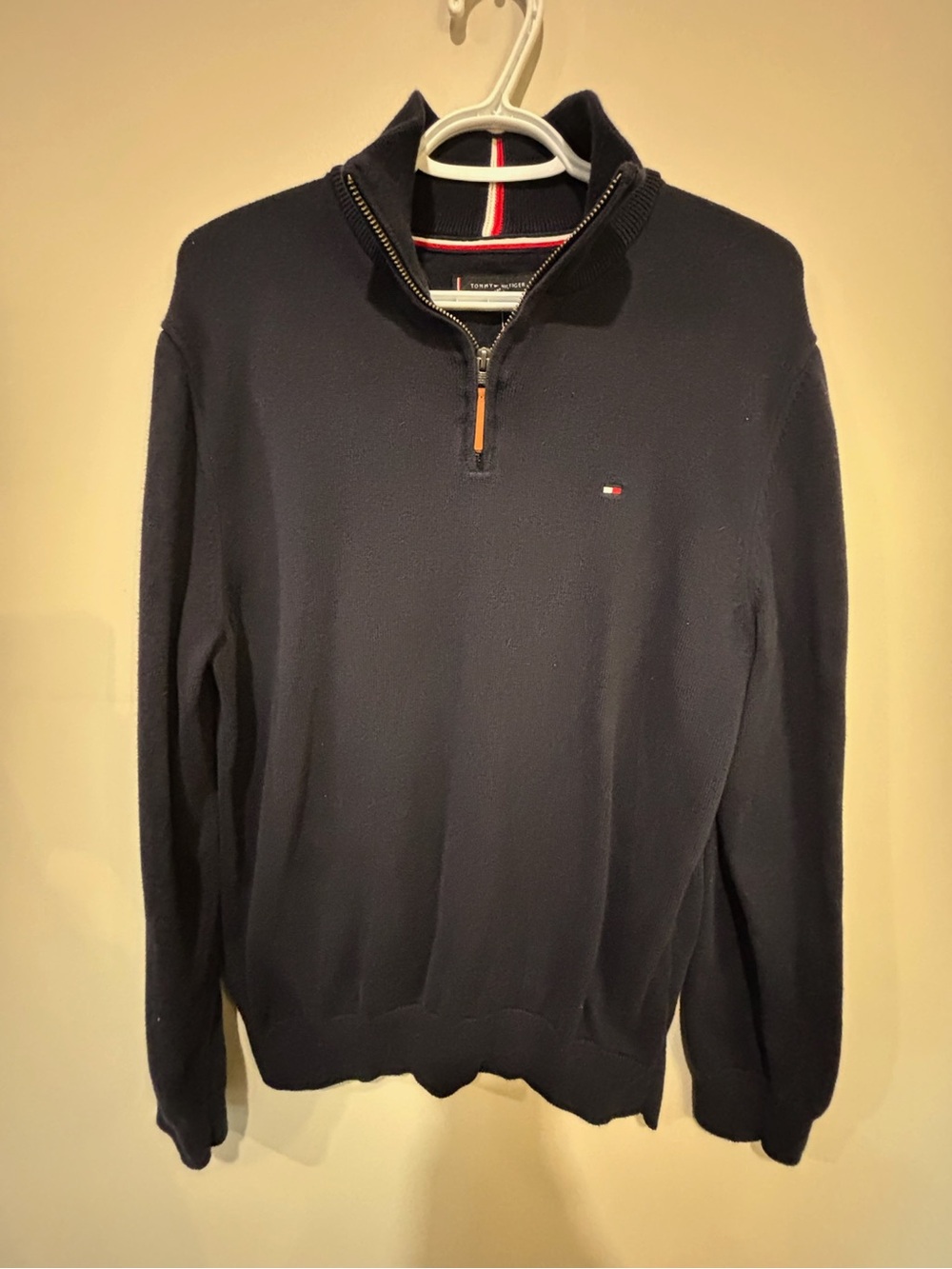 Tommy Hilfiger Men's Navy Half-Zip Pullover Sweater
